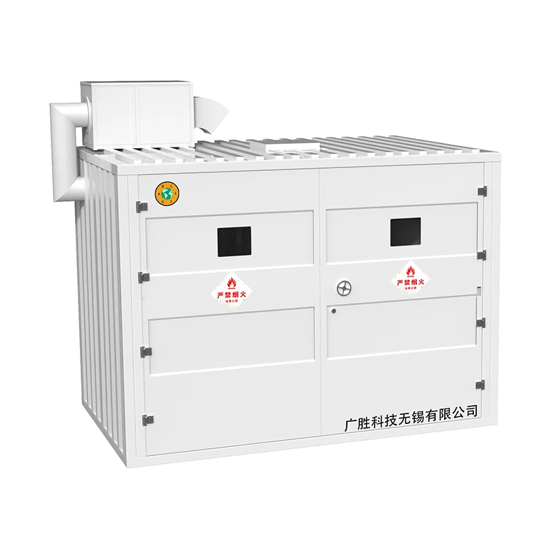 Hyllytyyppinen ulkokäyttöinen räjähdyssuojattu säilytyskonttivarasto